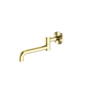 Mecca Wall Mounted Swivel Basin/Bath Spout Only 225mm Brushed Gold - Brushed Gold