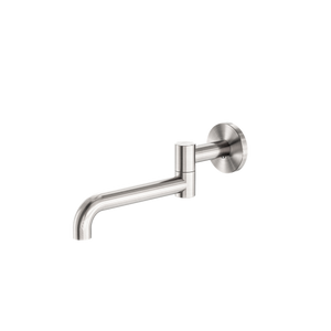 Mecca Wall Mounted Swivel Basin/Bath Spout Only 225mm Brushed Nickel - Brushed Nickel