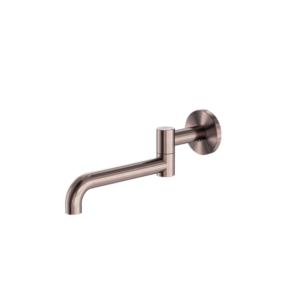 Mecca Wall Mounted Swivel Basin/Bath Spout Only 225mm Brushed Bronze