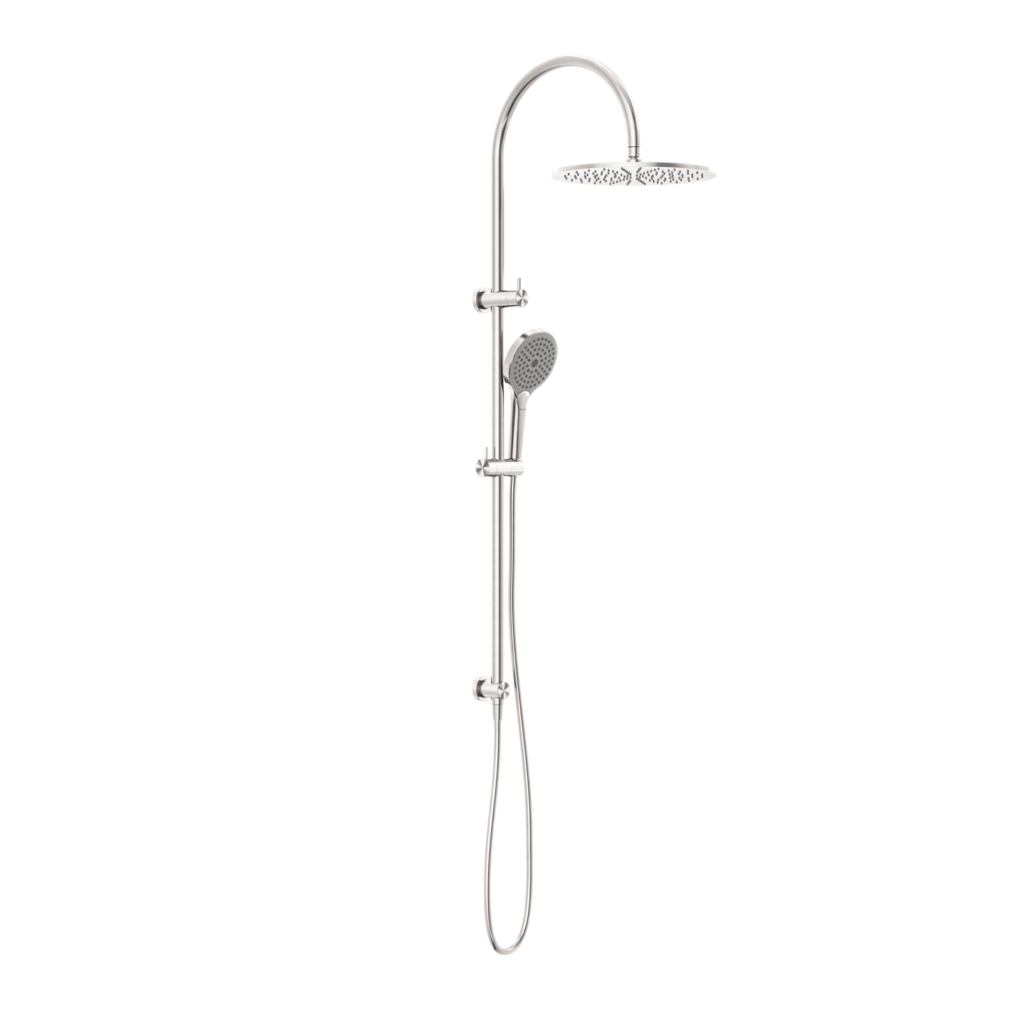Mecca Twin Shower With Air Shower II Brushed Nickel