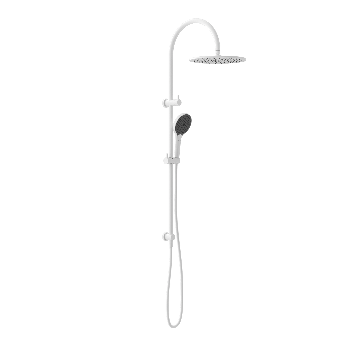 Mecca Twin Shower With Air Shower II Matte White