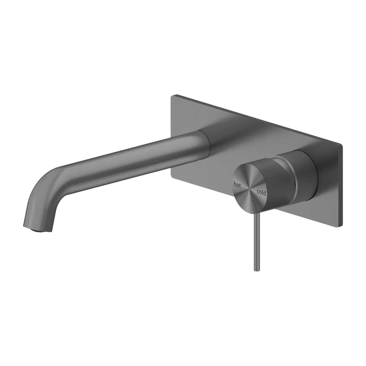 Mecca Wall Basin Mixer 185mm Spout Brushed Gunmetal
