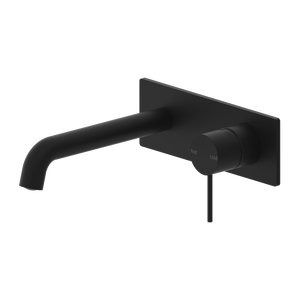 Mecca Wall Basin Mixer 185mm Spout Matte Black - Matte Black
