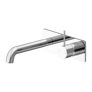 Mecca Wall Basin Mixer Handle Up 185mm Spout Chrome - Chrome