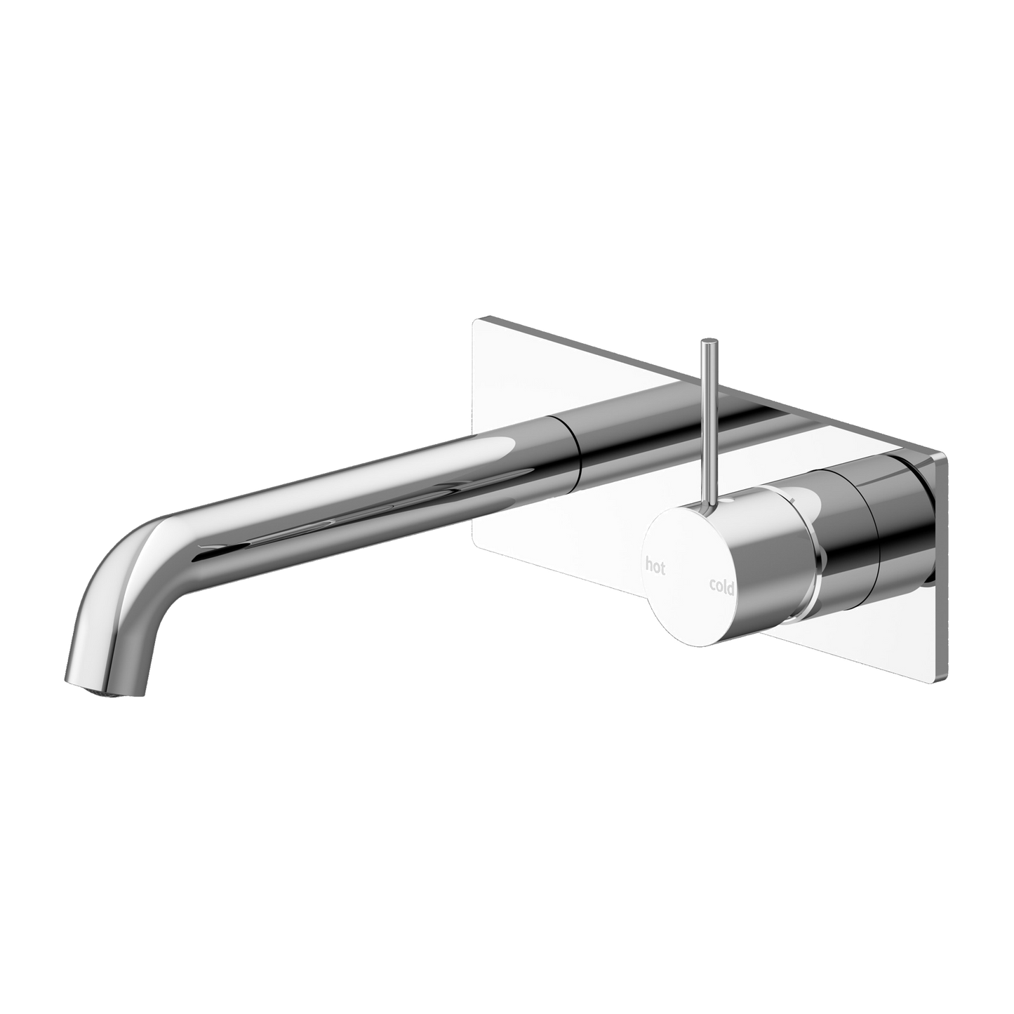 Mecca Wall Basin Mixer Handle Up 185mm Spout Chrome