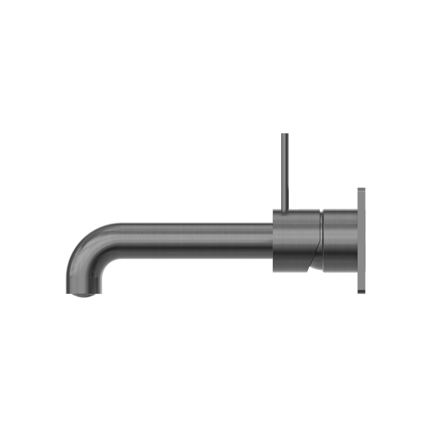 Mecca Wall Basin Mixer Handle Up 185mm Spout Brushed Gunmetal