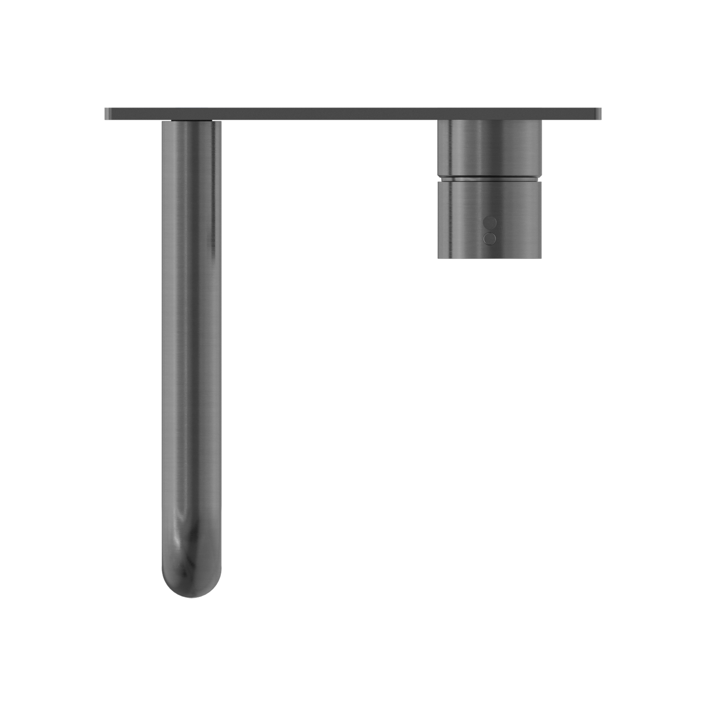 Mecca Wall Basin Mixer Handle Up 185mm Spout Brushed Gunmetal