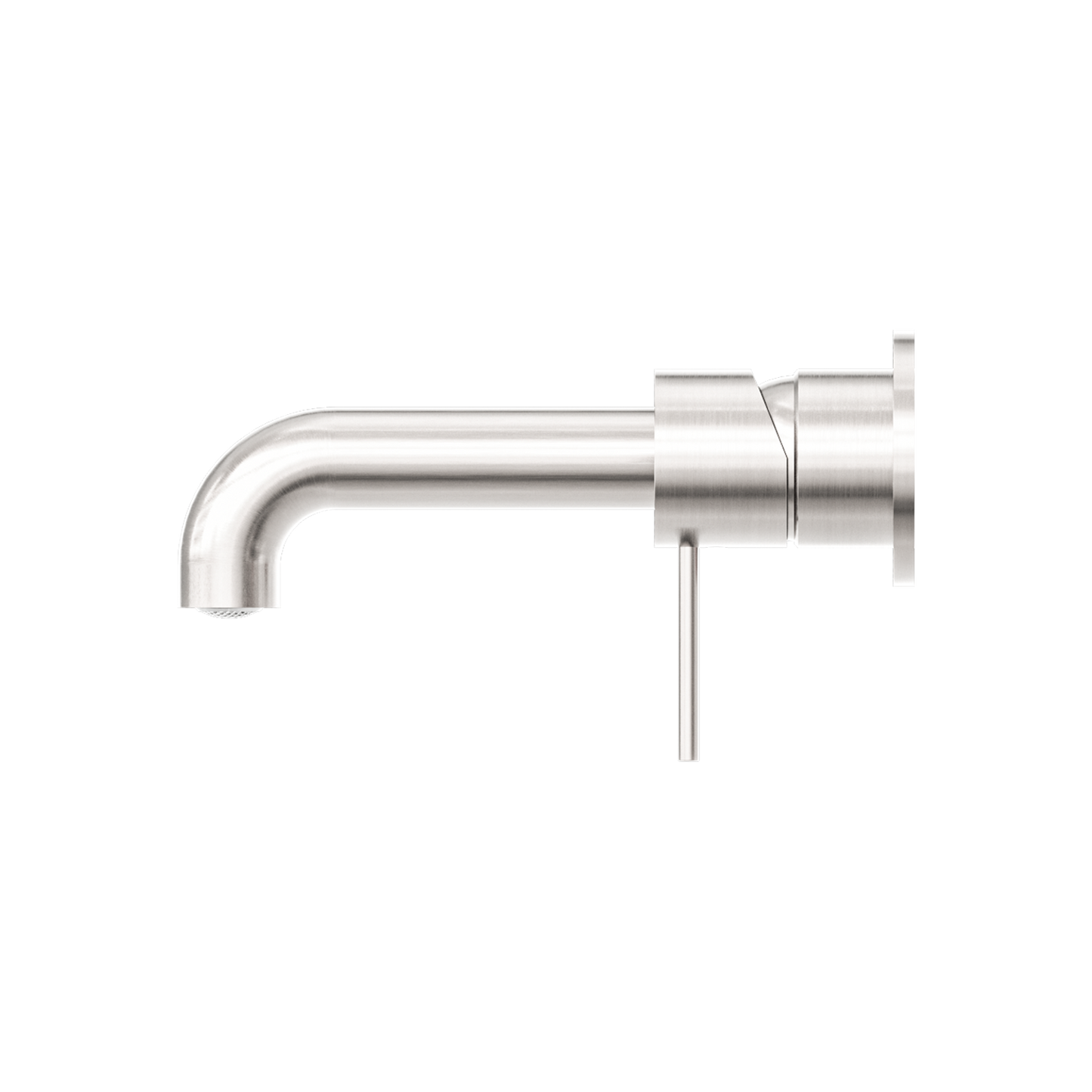 Mecca Wall Basin Mixer Separate Back Plate 185mm Spout Brushed Nickel