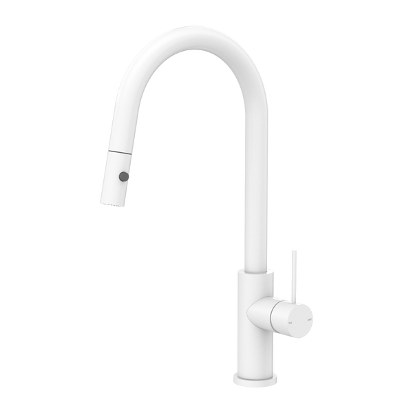 Mecca Matte White Pull Out Mixer With Veggie Spray Function