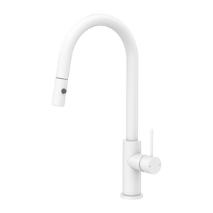 Mecca Matte White Pull Out Mixer With Veggie Spray Function - Matte White