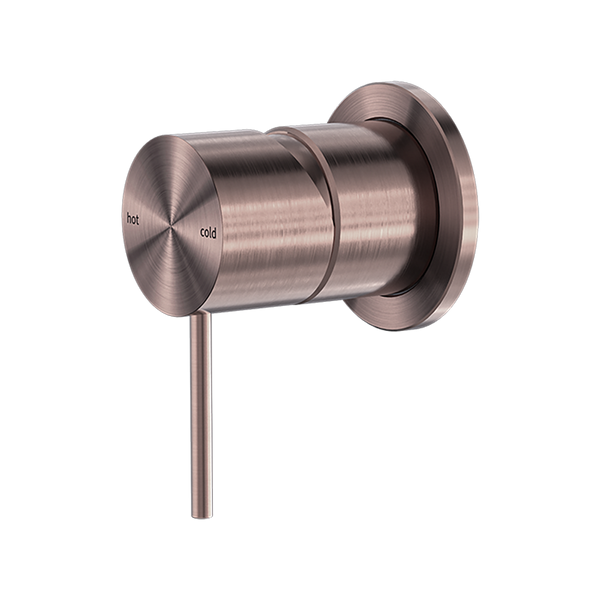 Mecca Shower Mixer with 60mm Plate Brushed Bronze