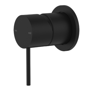 Mecca Shower Mixer 60mm Plate Matte Black - Matte Black