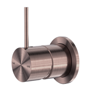 Mecca Shower Mixer 60mm Handle Up Plate Brushed Bronze - Brushed Bronze