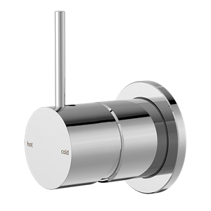 Mecca Shower Mixer 60mm Handle Up Plate Chrome - Chrome