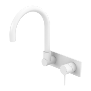 Mecca Wall Basin/Bath Mixer Swivel Spout Matte White - Matte White