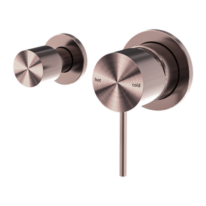 Mecca Shower Mixer With Horizontal 2 Way Divertor Brushed Bronze - Brushed Bronze