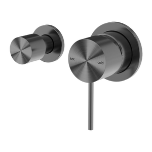 Mecca Shower Mixer With Horizontal 2 Way Divertor Gun Metal - Brushed Gunmetal