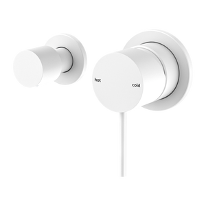 Mecca Shower Mixer With Horizontal 2 Way Divertor Matte White - Matte White