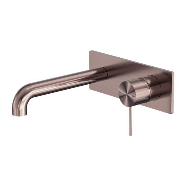Mecca Wall Basin/Bath Mixer 230mm Brushed Bronze