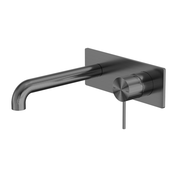 Mecca Wall Basin/Bath Mixer 260mm Gun Metal