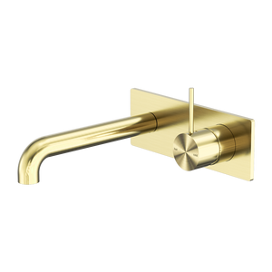Mecca Wall Basin/Bath Mixer Handle Up 230mm Brushed Gold - Brushed Gold