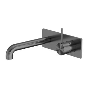 Mecca Wall Basin/Bath Mixer Handle Up 120mm Gun Metal - Brushed Gunmetal