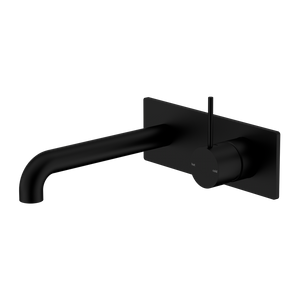 Mecca Wall Basin/Bath Mixer Handle Up 120mm Matte Black - Matte Black