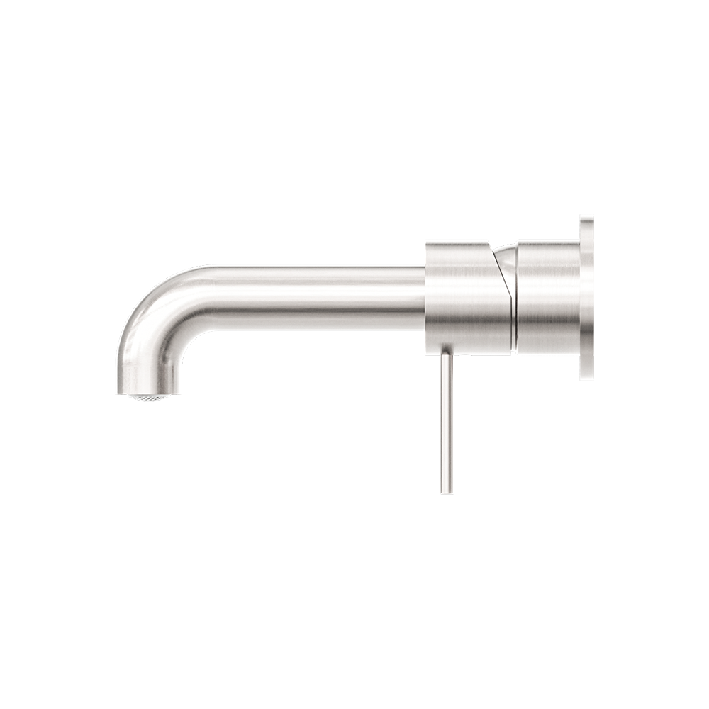 Mecca Wall Basin/Bath Mixer Separate Back Plate 160mm Spout Brushed Nickel