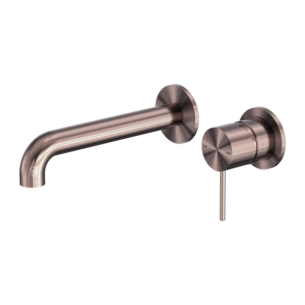 Mecca Wall Basin/Bath Mixer Separate Back Plate 120mm Brushed Bronze