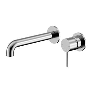 Mecca Wall Basin/Bath Mixer Separete Back Plate 185mm Chrome - Chrome
