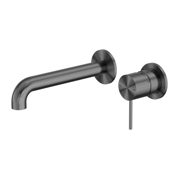 Mecca Wall Basin/Bath Mixer Separete Back Plate 160mm Gun Metal