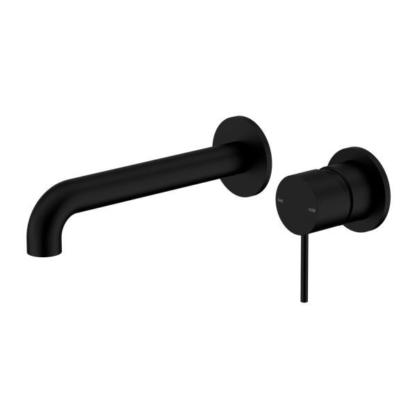 Mecca Wall Basin/Bath Mixer Separete Back Plate 160mm Matte Black