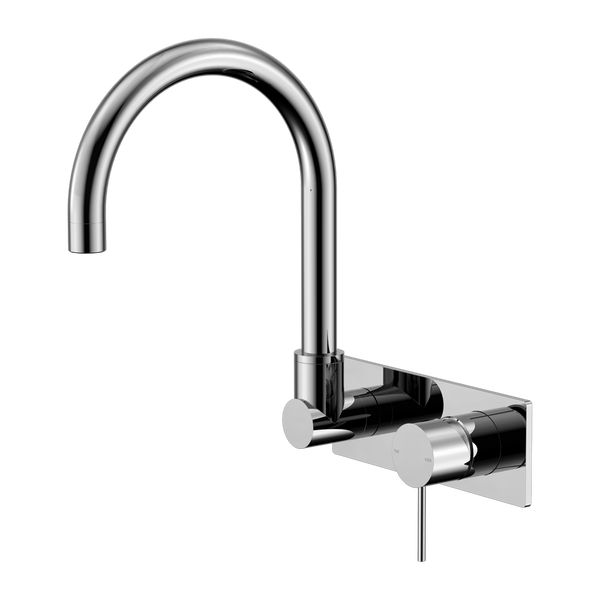 Mecca Wall Basin/Bath Mixer Swivel Spout Chrome