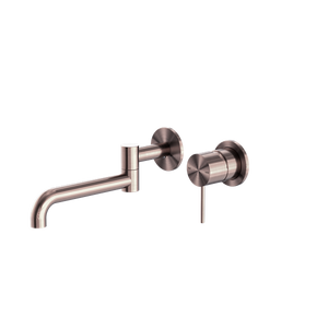 Mecca Wall Basin/Bath Mixer Swivel Spout 225mm Brushed Bronze - Brushed Bronze
