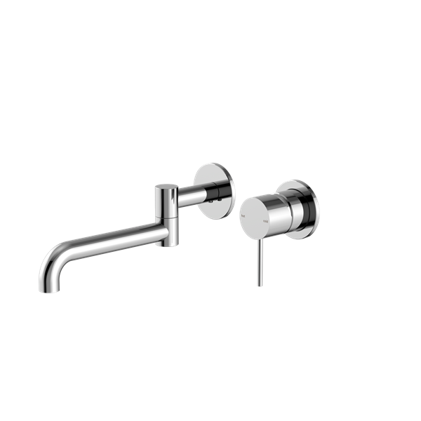 Mecca Wall Basin/Bath Mixer Swivel Spout 225mm Chrome