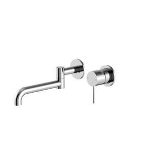 Mecca Wall Basin/Bath Mixer Swivel Spout 225mm Chrome - Chrome