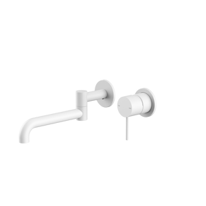 Mecca Wall Basin/Bath Mixer Swivel Spout 225mm Matte White - Matte White