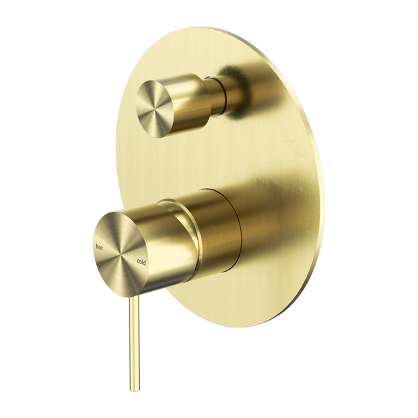 Mecca Shower Mixer with Divertor Brushed Gold