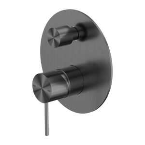 Mecca Shower Mixer With Divertor Gun Metal - Brushed Gunmetal