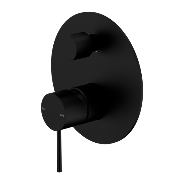 Mecca Shower Mixer With Divertor Matte Black