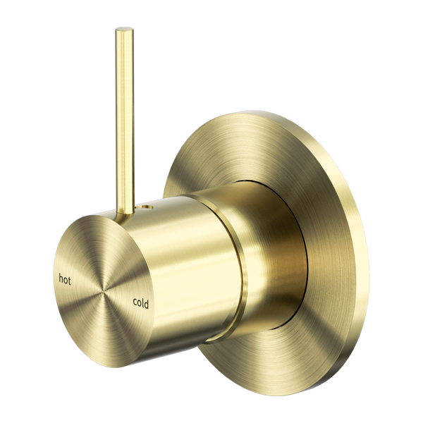 Mecca Shower Mixer Handle Up 80mm Plate Brushed Gold