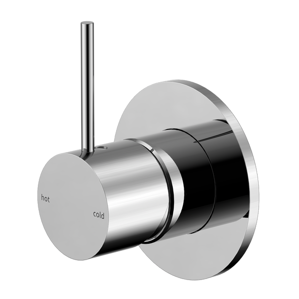 Mecca Shower Mixer Handle Up 80mm Plate Chrome