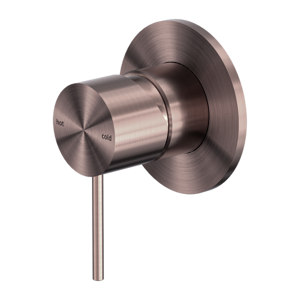 Mecca Shower Mixer 80mm Plate Brushed Bronze
