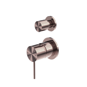 Mecca Shower Mixer With Divertor Separate Back Plate Brushed Bronze - Brushed Bronze