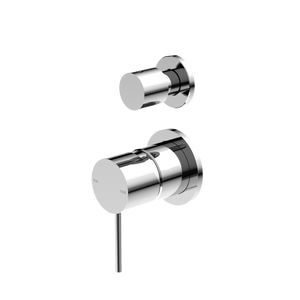 Mecca Shower Mixer With Divertor Separate Back Plate Chrome - Chrome