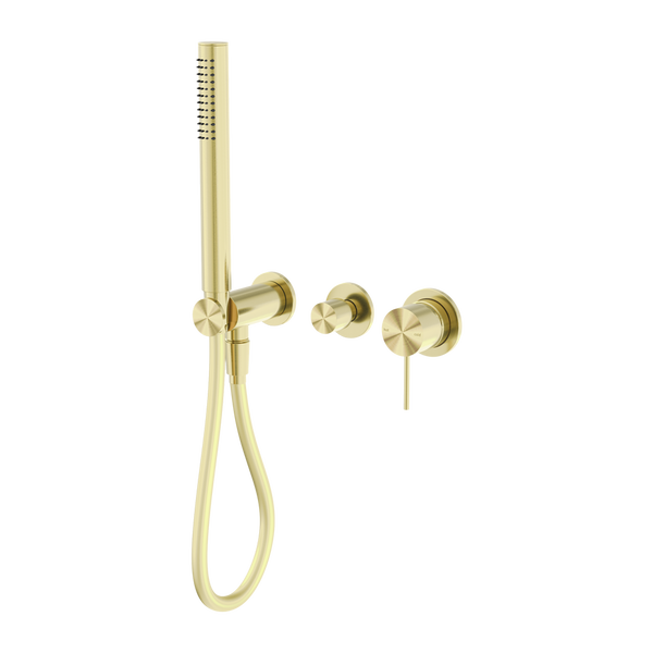 Mecca Shower Mixer Divertor System Separate Back Plate Brushed Gold