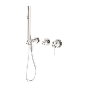 Mecca Shower Mixer Divertor System Separate Back Plate Brushed Nickel - Brushed Nickel