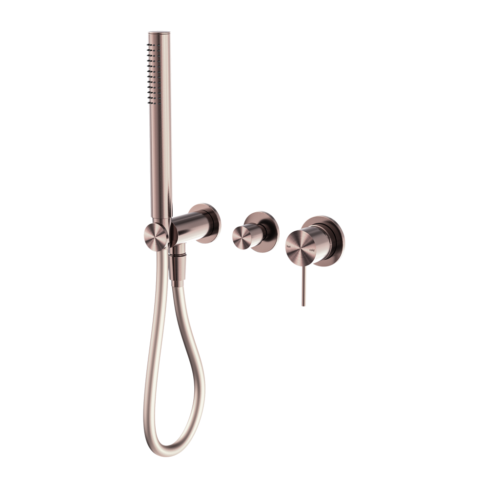 Mecca Shower Mixer Divertor System Separate Back Plate Brushed Bronze