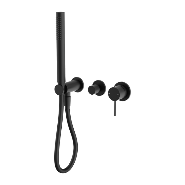 Mecca Shower Mixer Divertor System Separate Back Plate Matte Black