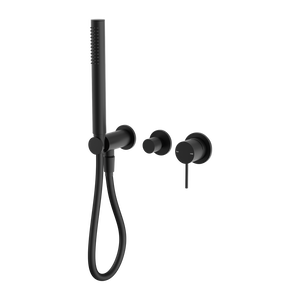 Mecca Shower Mixer Divertor System Separate Back Plate Matte Black - Matte Black